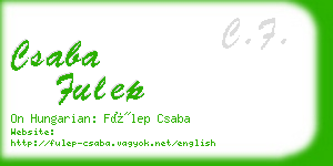 csaba fulep business card